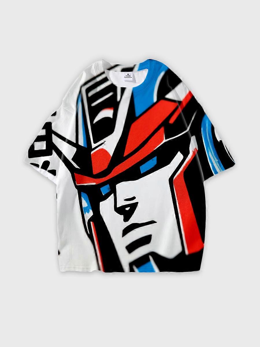 T-shirt round neck Pattern loose short sleeve N335