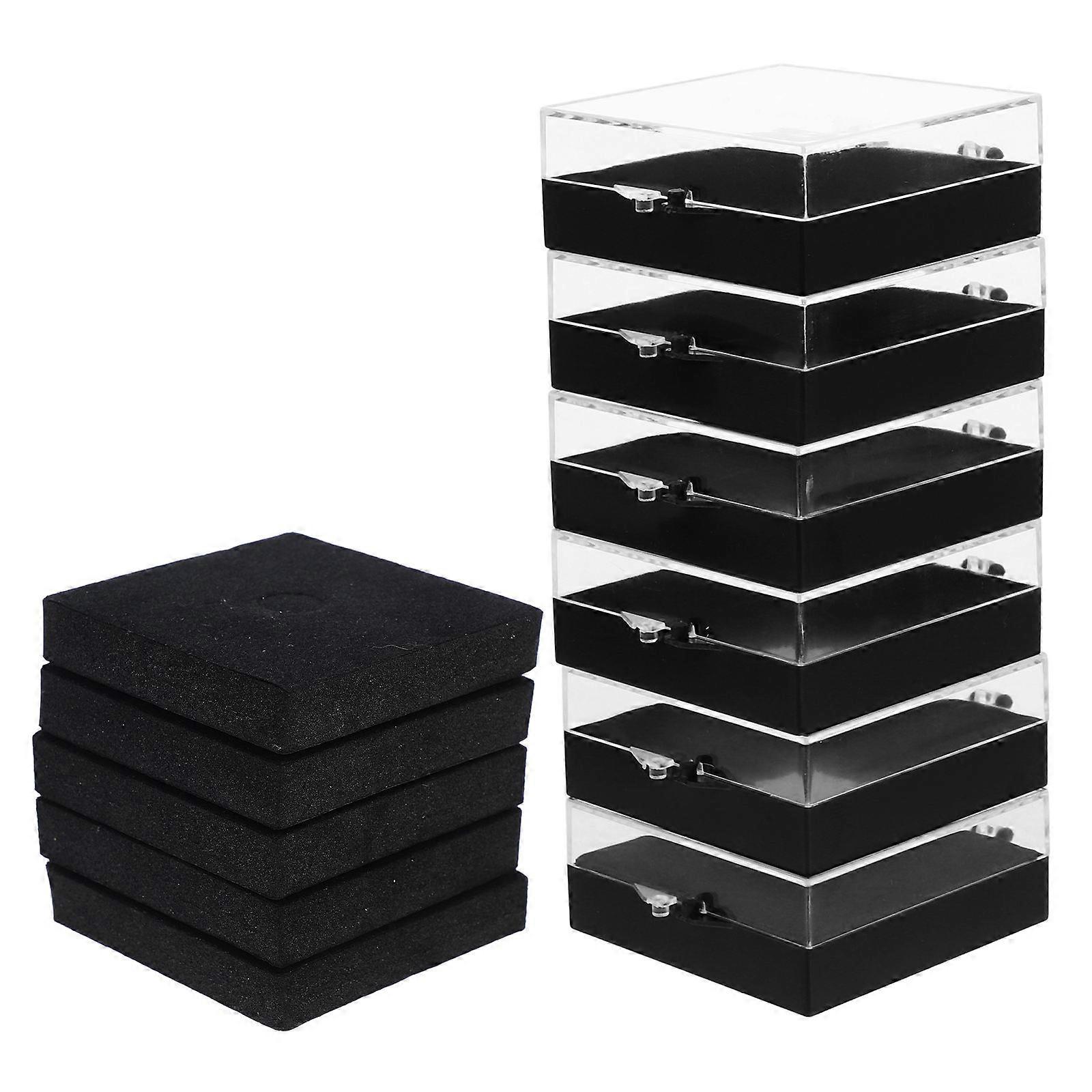 Medal Display Box Elegant Design Badge Storage Box Black Color For Jewelry Brooch Organizes Collection 5.50X5.50X2.20CM