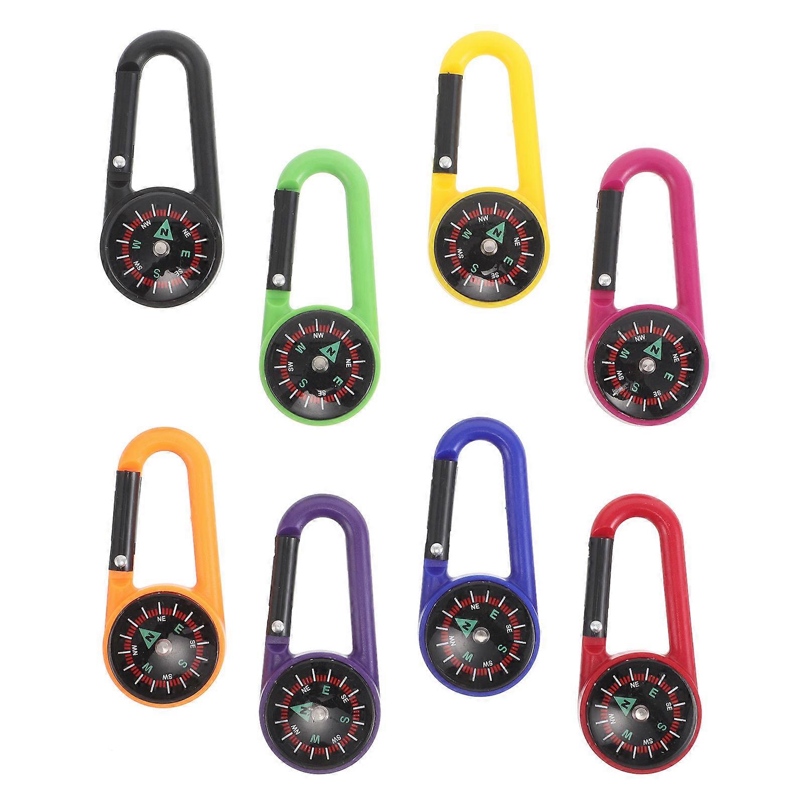 8Pcs Direction Guidance Compass For Hiking Exploration Outdoor Enthusiasts Durable Construction