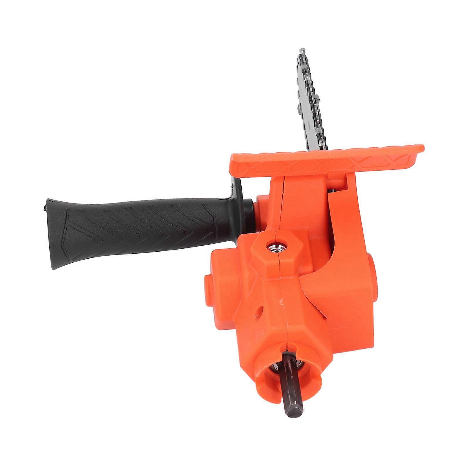 Electric Drill to Electric Saw Adapter Conversion Head Orange Portable Chainsaw Conversion Head 