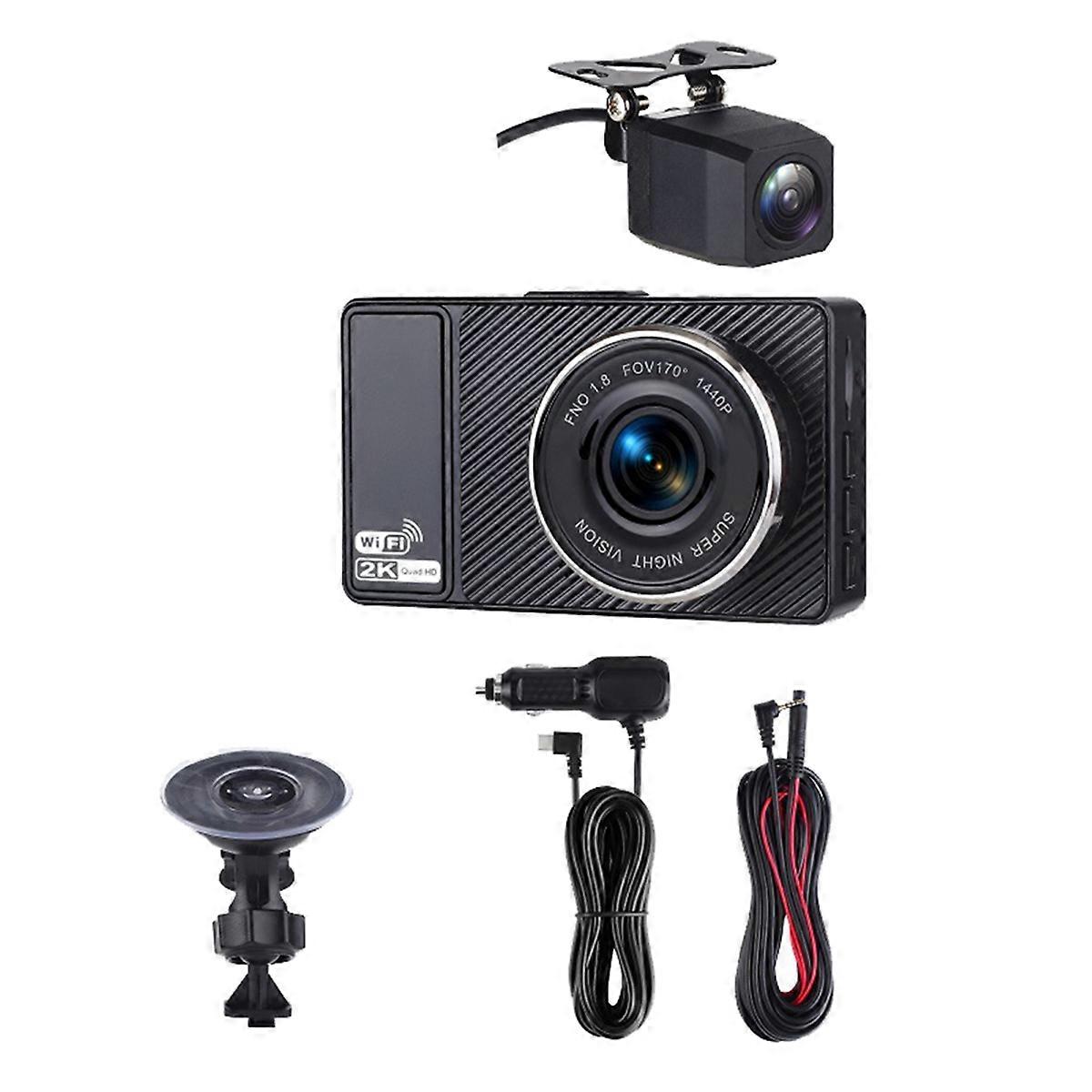 2K WiFi Dash Camera Front and Rear Camera Car Camera Vehicle Video Recorder DVR Night Vision Dashca