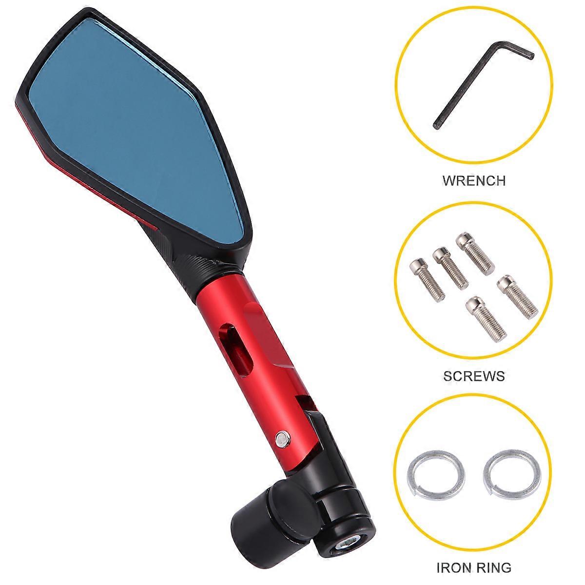 Mirrors For Motorcycles Scooter Mirror Red Color CNC Material Adventure Tours Reversing 1 Pair