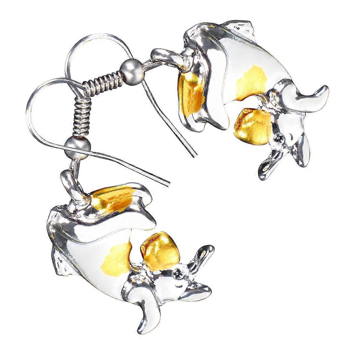 Shining Eardrop for Women Made of Metal with Comfortable Touch Ideal for Decoration Silver