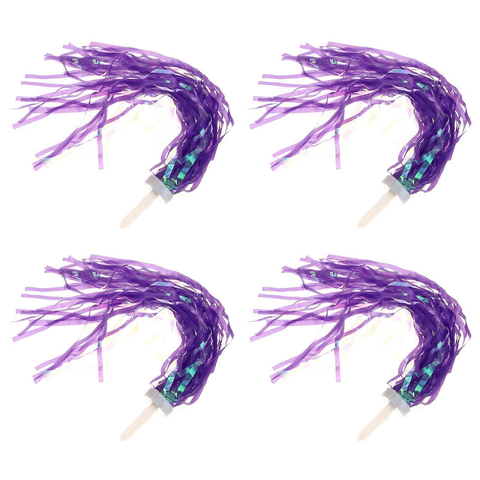 Purple Bike Handlebar Streamers for Kids Made of PVC Perfect for Decoration and Fun while Riding