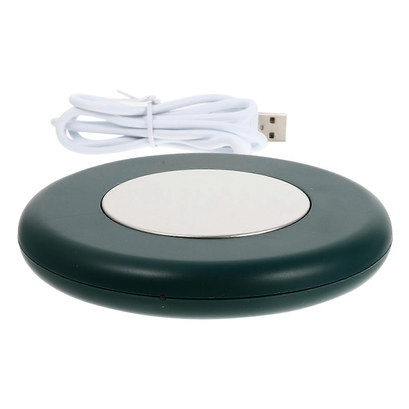 Blue USB Cup Warmer with Constant Temperature for Home Use Aluminum Alloy Heating Coaster 55℃