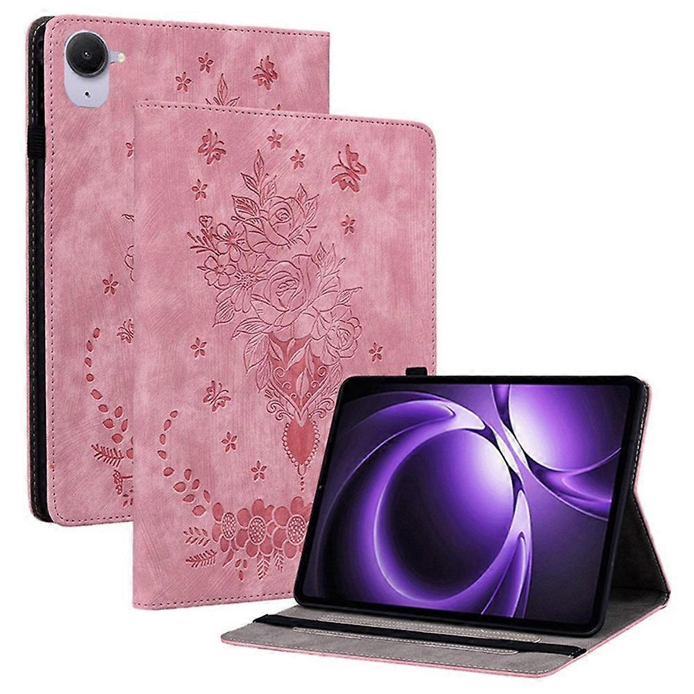 תואם עבור Xiaomi Redmi K Pad מקרה מחזיק כרטיסים נגד שריטות כיסוי עור ורד פרח חותם