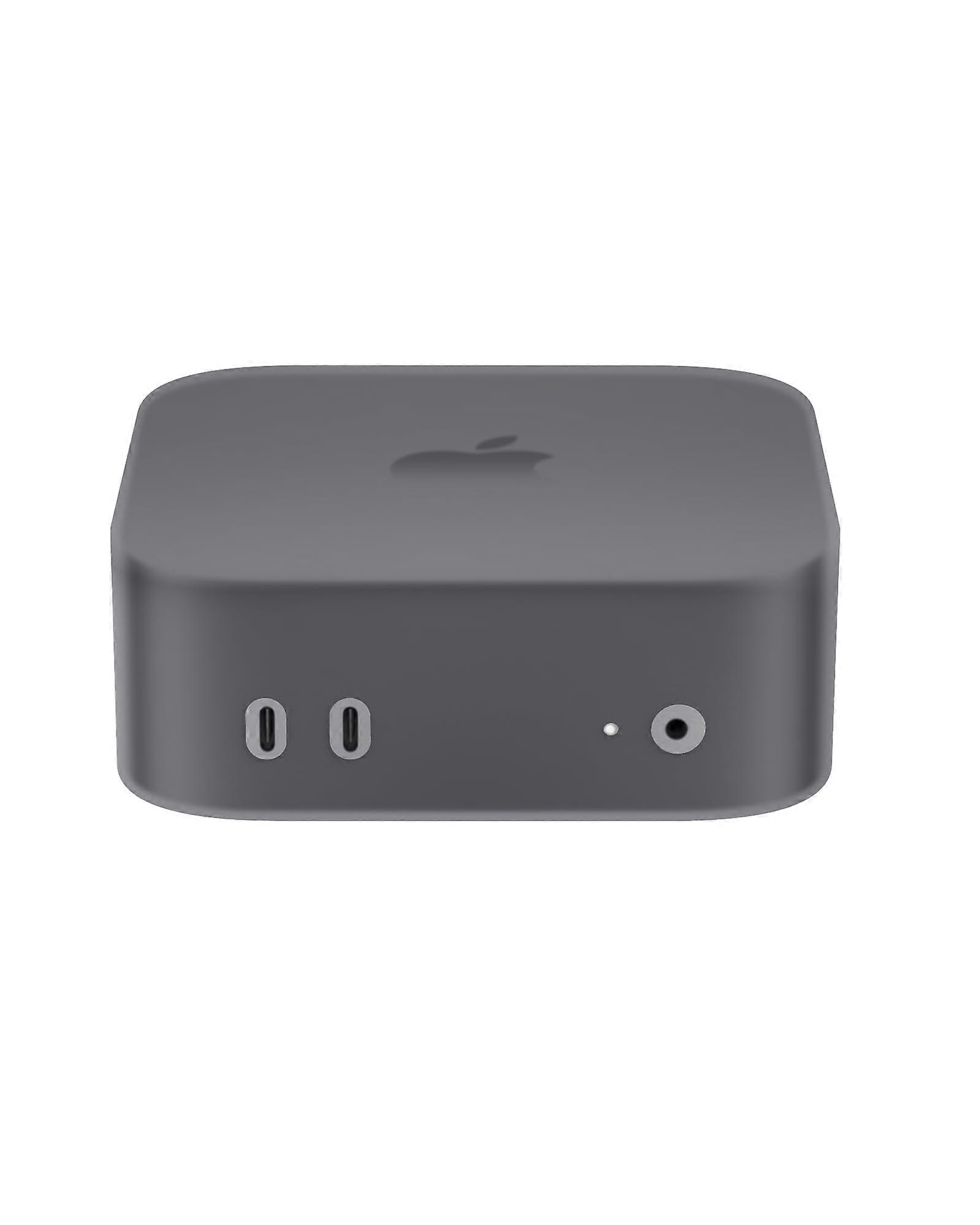 جراب لسطح المكتب M4 / M4 Pro Mac Mini مع جراب مقاوم للغبار وحماية نهائية من السيليكون المقاوم للصدمات أسود