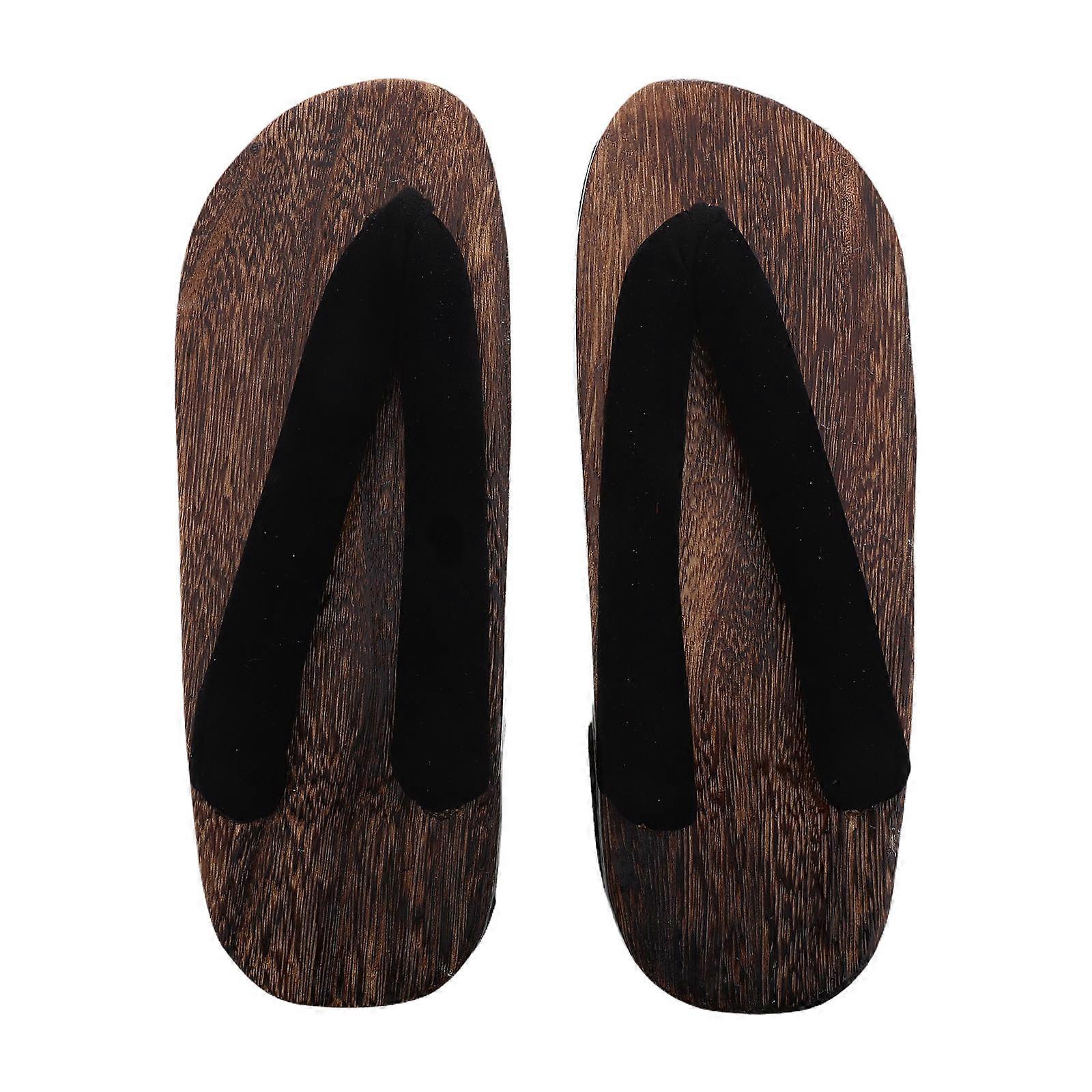 Wooden Clog Sandals for Men Traditional Japanese Style Cosplay Accessories Size 41