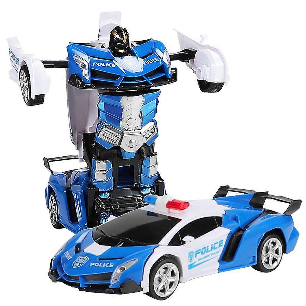 RC Car Robot Remote Control Robot Toys Gesture Sensing One Key Transform 360 Degree Rotating Drifting 1:18 RC Car for Boys Girls Blue
