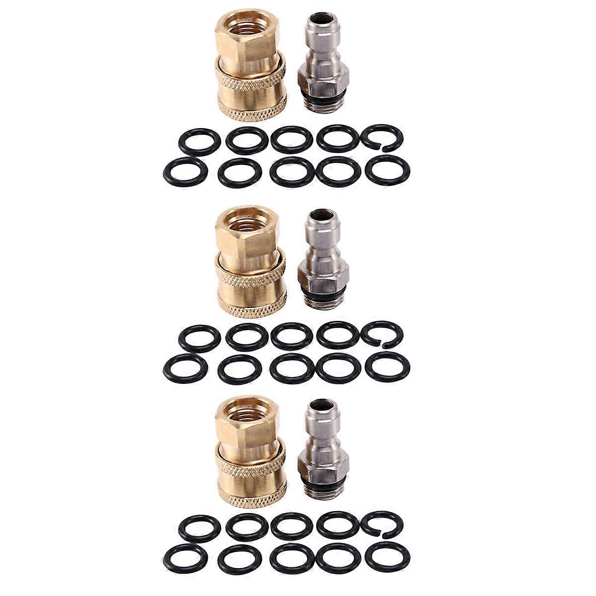 Pressure Washer Adapter Set,1/4 Inch Quick Disconnect Kit with 30 Pack O-Ring.5000 Psi