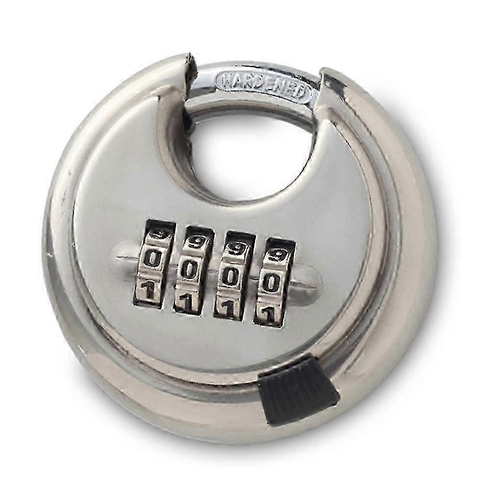 Stainless Steel Round Combination 4 Digit Password Lock Door Security Padlock