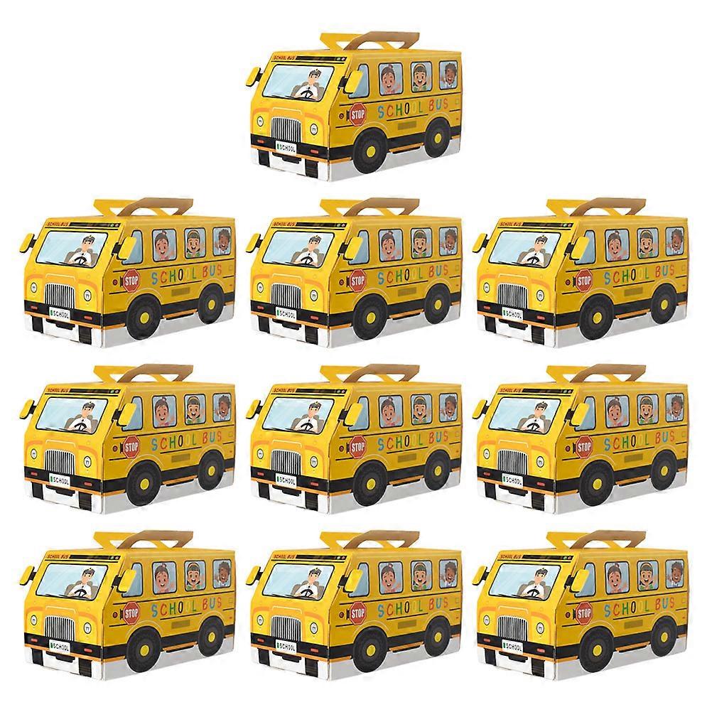 Yellow Bus Candy Boxes – 10pcs Party Favors for Back to School, Classroom Decorations, First Day Celebrations, Birthdays & Events