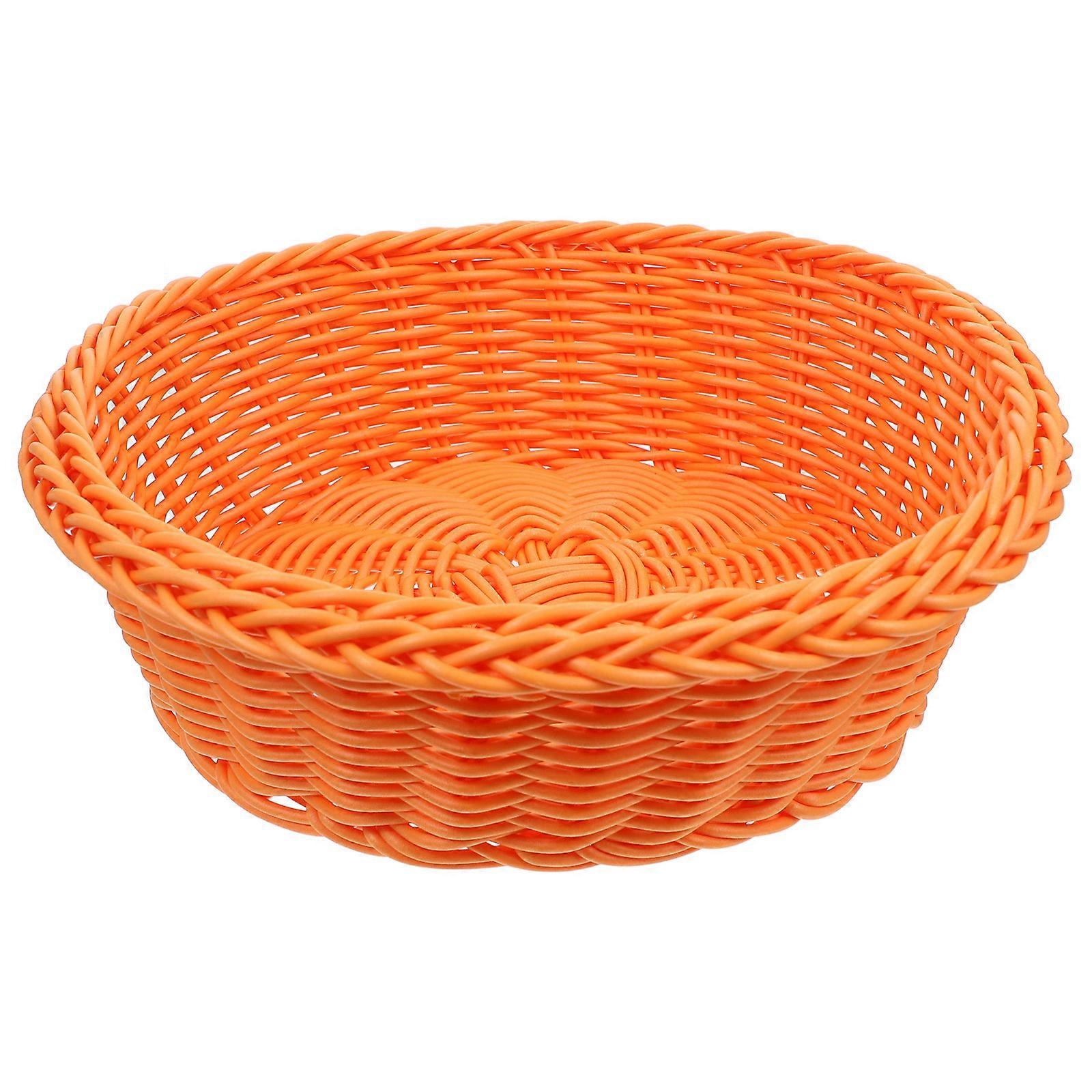Plastic Woven Fruit Basket for Kitchen Storage, and Versatile Tray