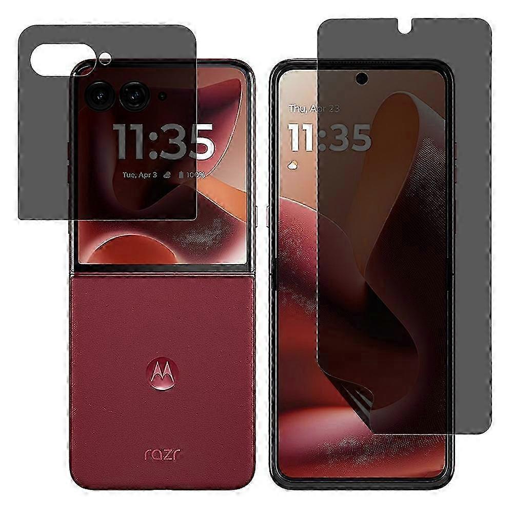 Motorola Razr 60 Ultra 5G Anti-Spy Screen Protector PET ματ εμπρός &; πίσω ταινία