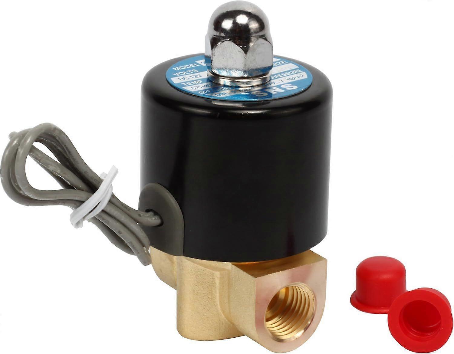 1/4"NPT DC12V Brass Electric Solenoid Valve Normally Closed Water, Air, Diesel