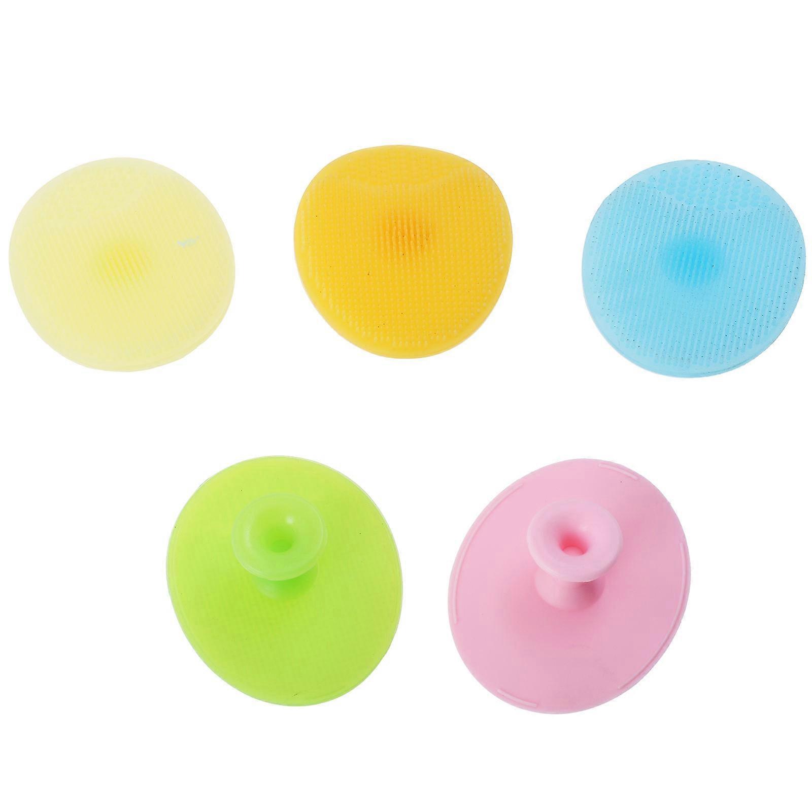 Silicone Shampoo Brush for Head Massage and Scalp Care with Gentle Bristles for Daily Use 5 Pieces