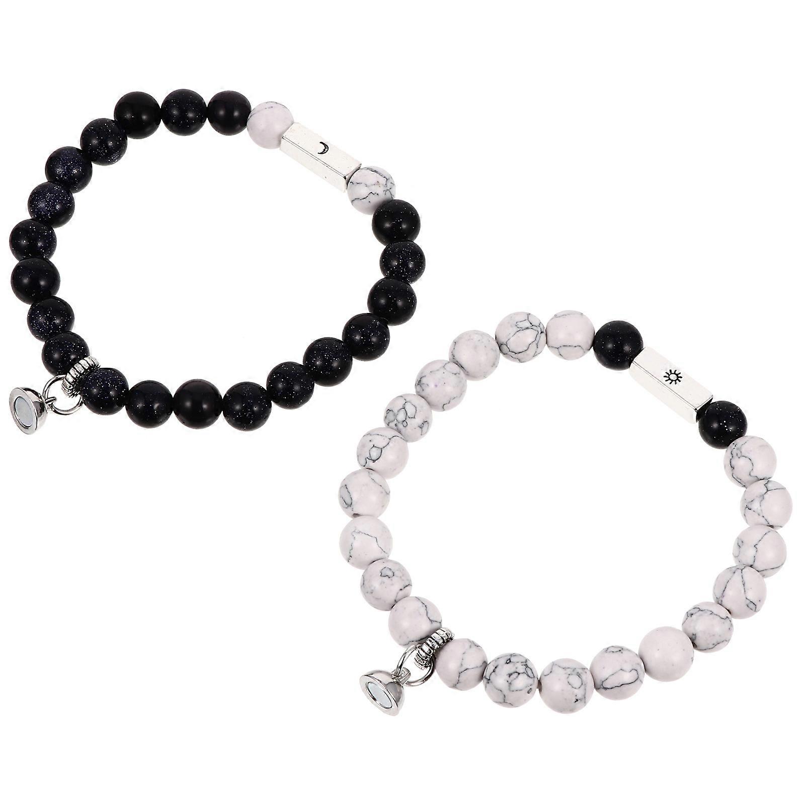 Magnet Suction Wrist Chains for Couples Daily Wear and Banquet Stylish Design 1 Pair