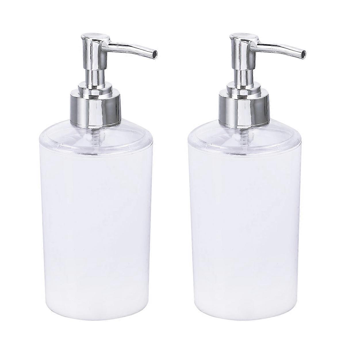 White Plastic Lotion Containers Refillable and Reusable for Travel with Airline Friendly Sizes 2pcs