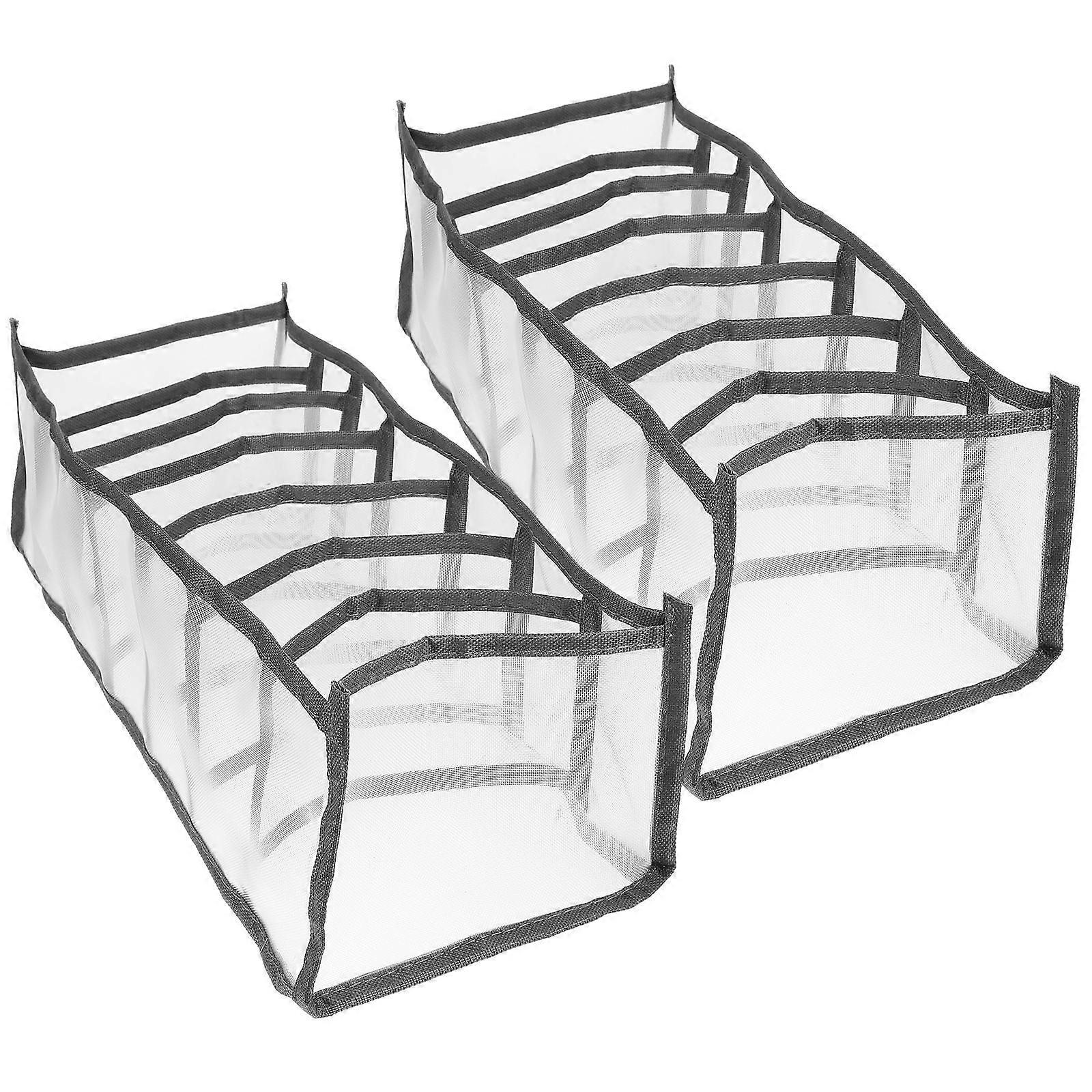 Socks Organizers 2Pcs Rectangular Fabric Organizer Perfect For Bedroom Organization And Efficient Underwear Management