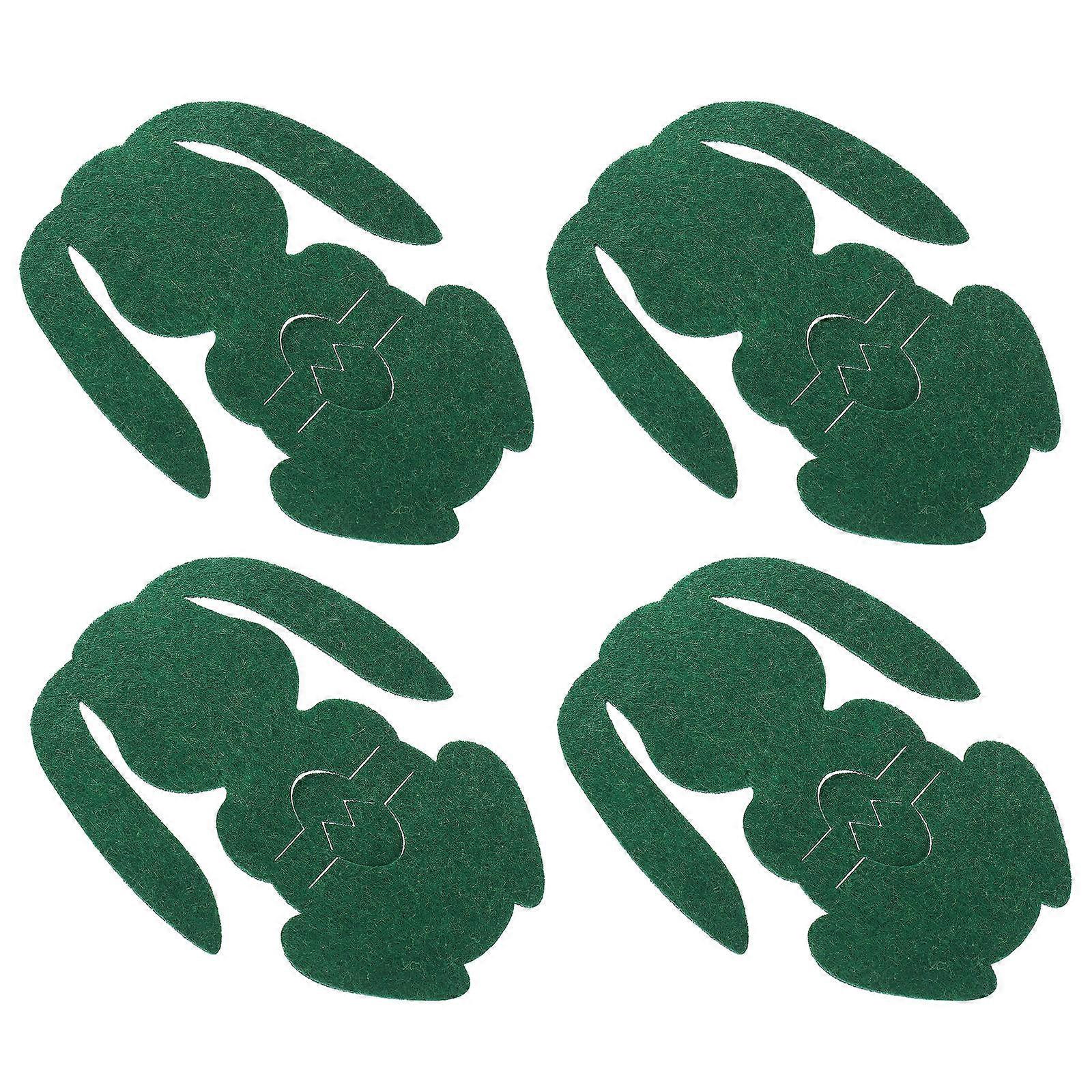 イースター食器ポケット グリーン不織布 収納用 バニーデザイン 8個