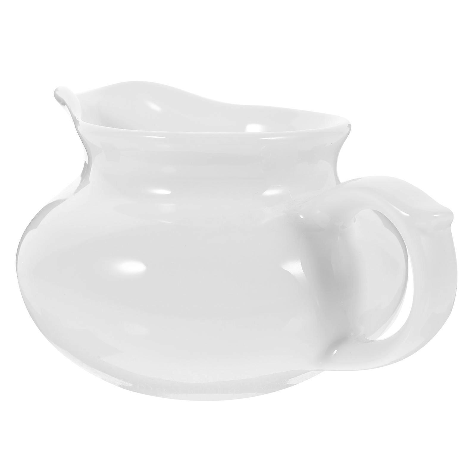 Elegant White Ceramic Milk Cup Storage Kitchenware For Home 1Set
