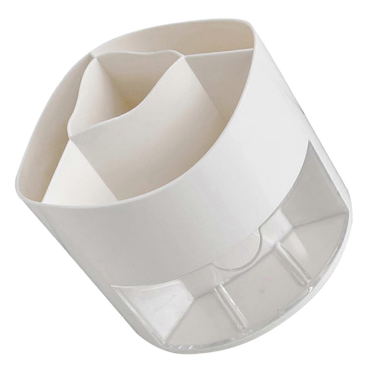 Rotating Pen Holder with Drawer - Versatile Desk Organizer for Pens, Makeup Brushes, and Office Supplies, Black