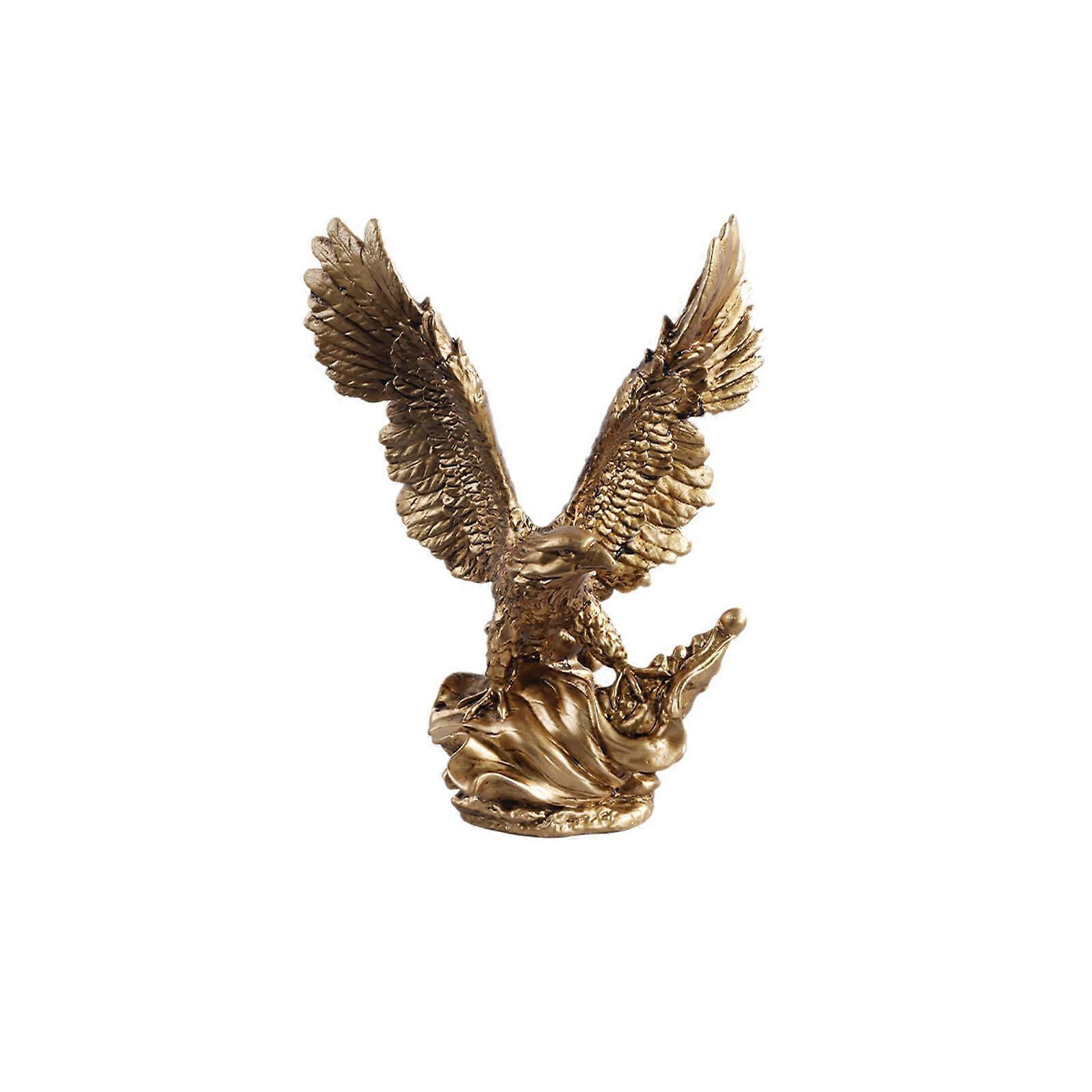Realistic Spreading Wings Bird Resin Decorative Sculpture with Stable Base for Bookshelves Desk Decor Realistic Bird Statue Gift