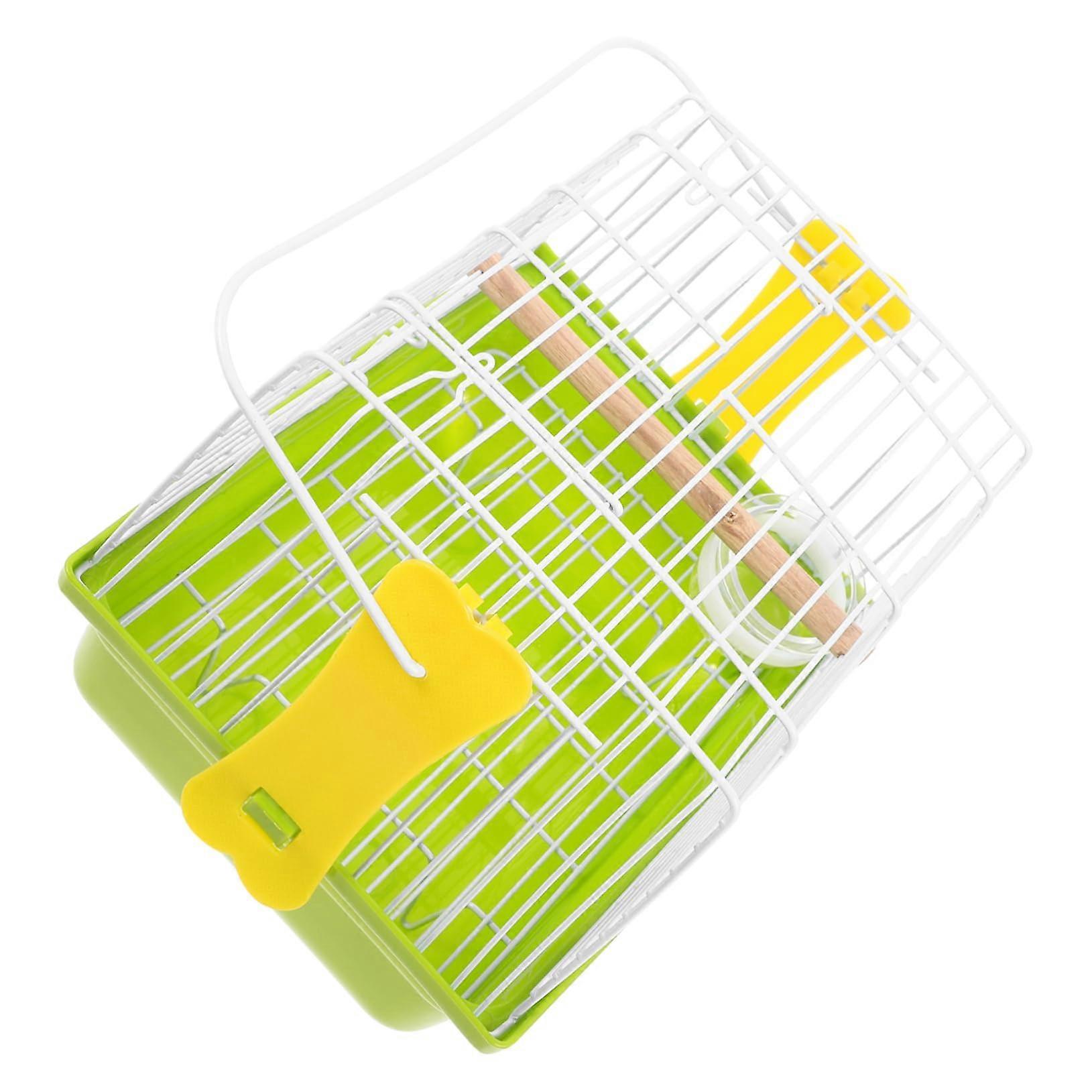 1satz Compact Portable Bird Transport Box with Handle for Small Animals, Breathable Design for Parakeets, Parrots, and Small Birds