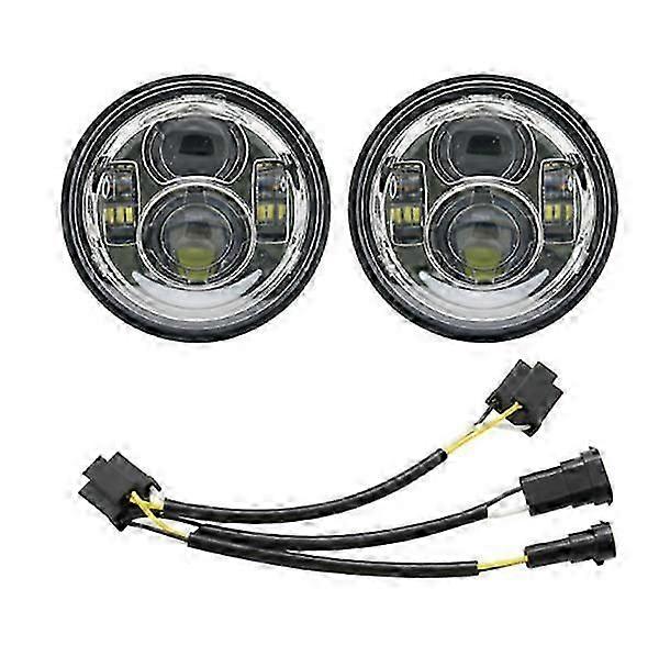 פנס LED כפול כפול 4.5 אינץ' לאופנוע Fat Bob FXDF '08-מאוחר יותר פנס מקרן כפול פנס כפול