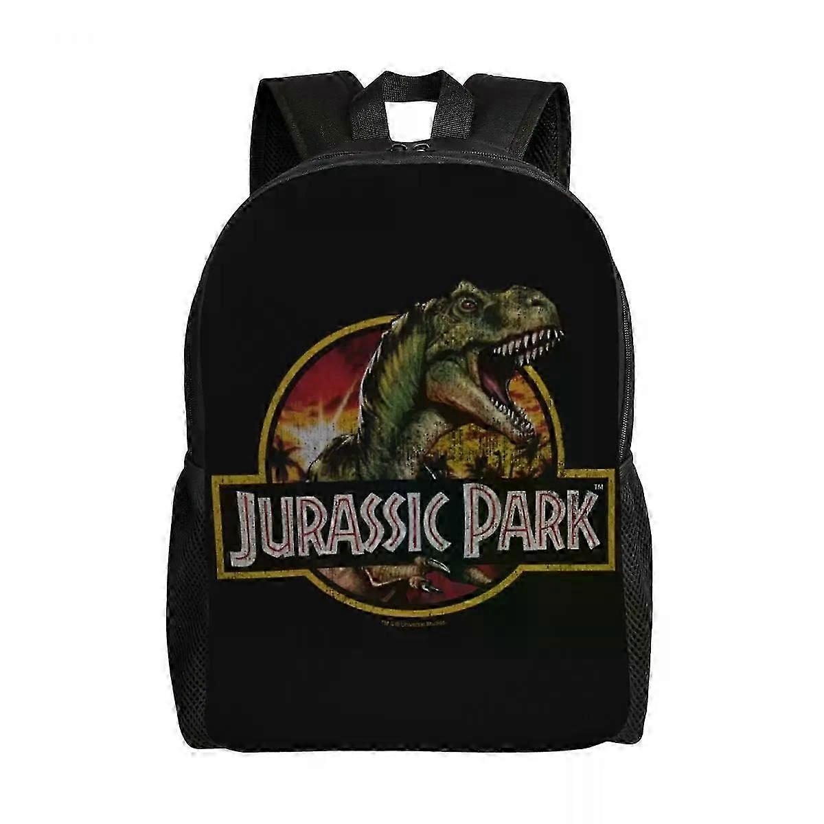 Vintage-Inspired Dinosaur Backpack for British Students - Adjustable Straps & Spacious Tech Pocket