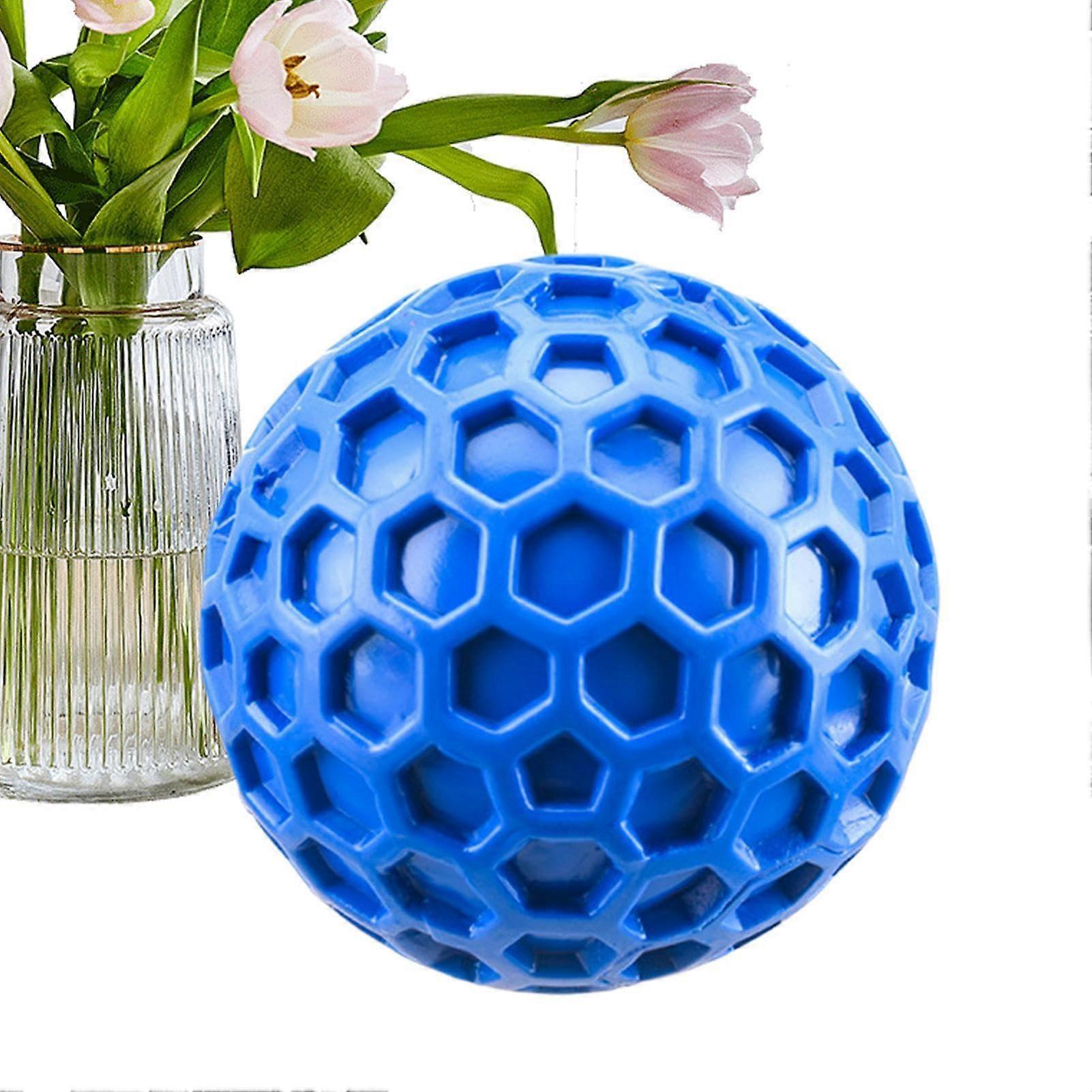 Squeaky Toys for Dogs,Pet Puppy Interactive Teething Ball  Funny Interactive Pet Puppy Chew Toys for Small, Medium Large Animals Blue Medium size