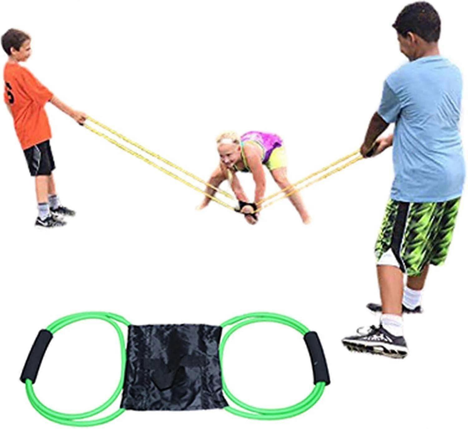 DWW-الماء بالون مقلاع 3 شخص بالون الماء قاذفة للعبة الشاطئ في الهواء الطلق لعبة بالون الماء قاذفة خضراء - 1.5 متر Tw