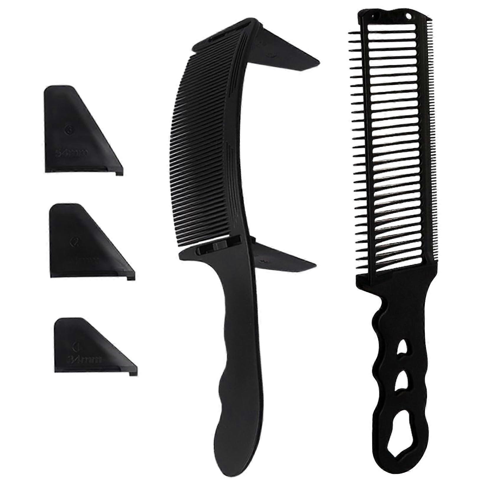 Fade Comb, Professional Hairdressing Comb, 2 Pieces, NonSlip, HeatResistant