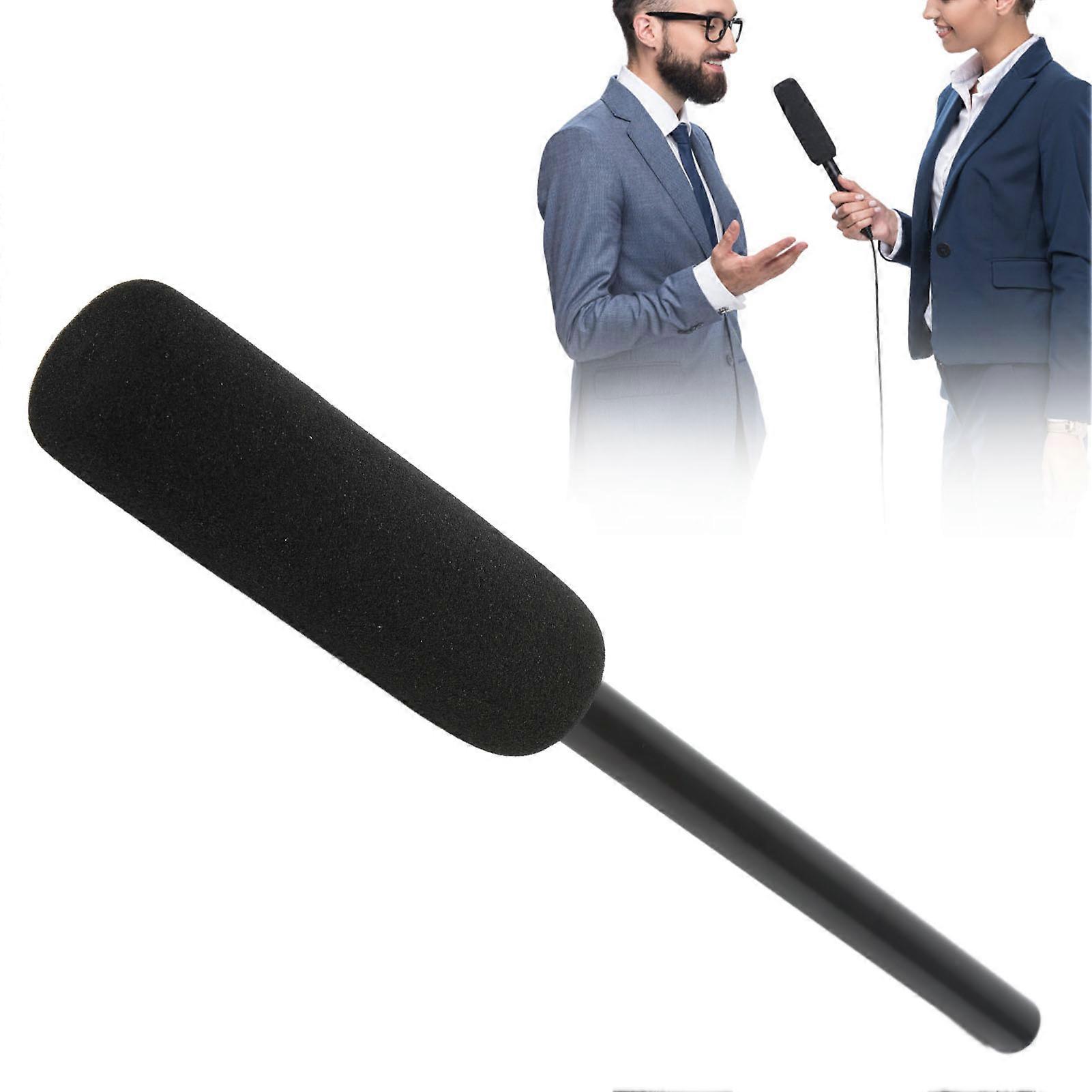 Realistic Plastic Fake Microphone Prop 39cm for Party, Stage