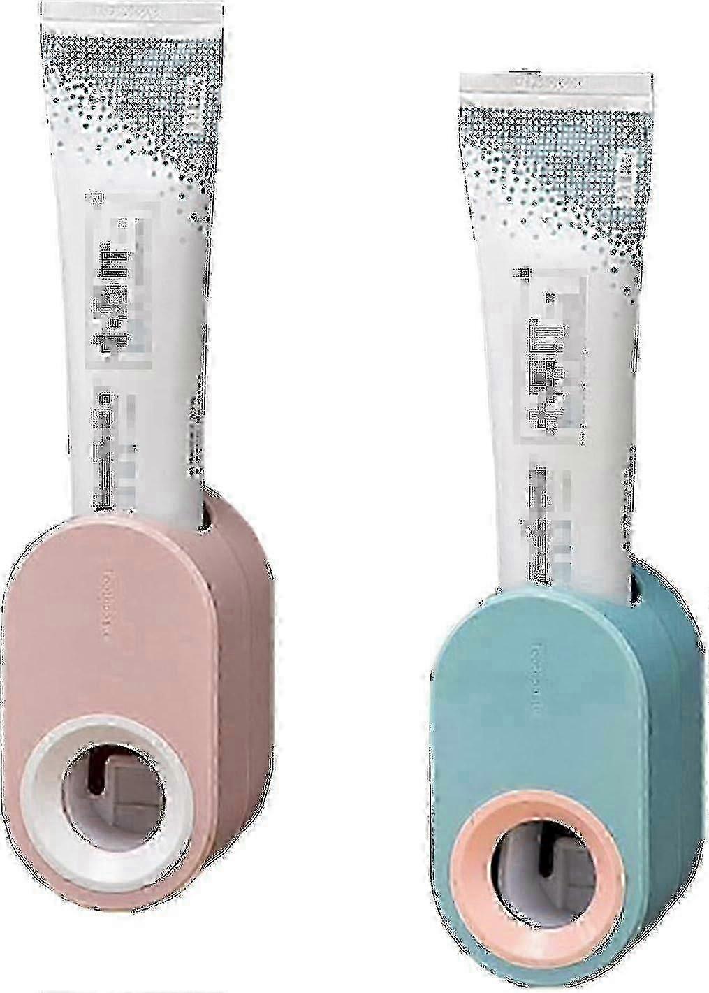 Wall-Mounted Automatic Hands-Free Toothpaste Dispenser Set for Bathroom - 2 Pack