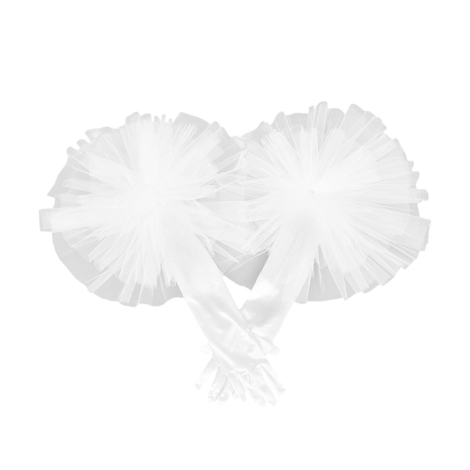 Simple White and Black Fabric Gloves Displaying Large Red Decorative Elements Perfect for Formal Wear  MM10 meters white