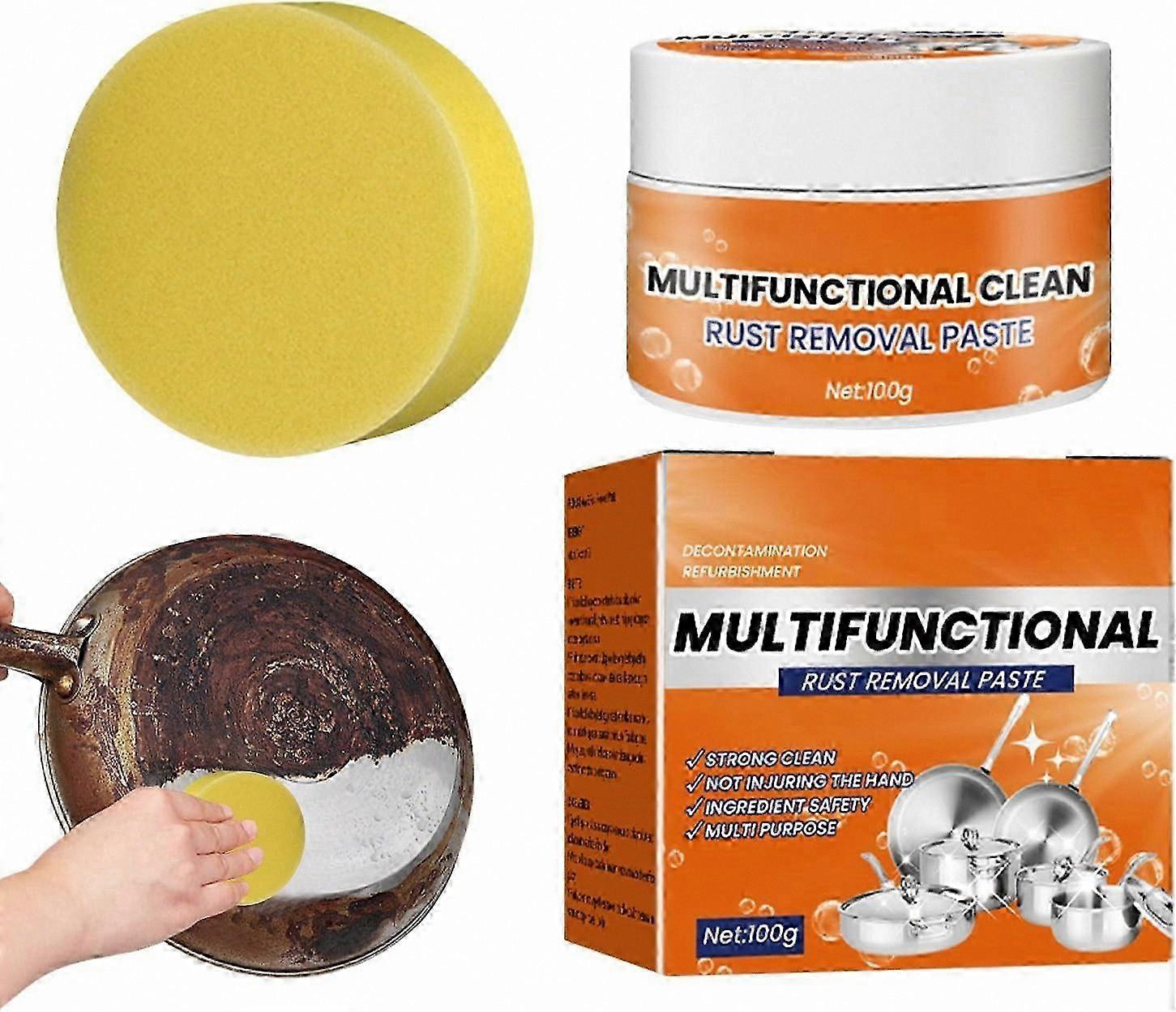 Multipurpose Rust Remover Paste for Household Kitchen Sinks, Pots, and Faucets, Safe and Effective Cookware Cleaner