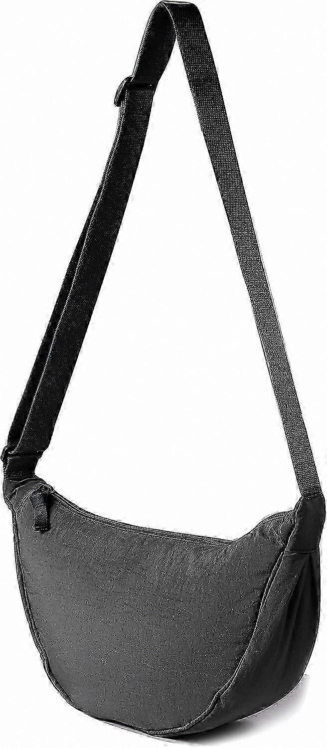 Lightweight Crossbody Sling Bag for Travel and Daily Use Unisex Nylon Fanny Pack with Crescent Design