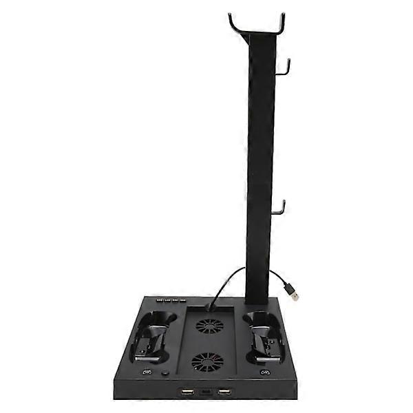 Charging Station with Cooling Fan for Xbox Series S Console and Controller 5-in-1 Vertical Dual Charging Dock