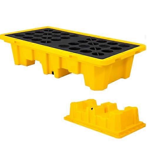 Spill Containment Platform DrainEquipped, Forklift Pocket, Stackable Tote Pallet, 130 x 68 x 30 cm, Polyethylene