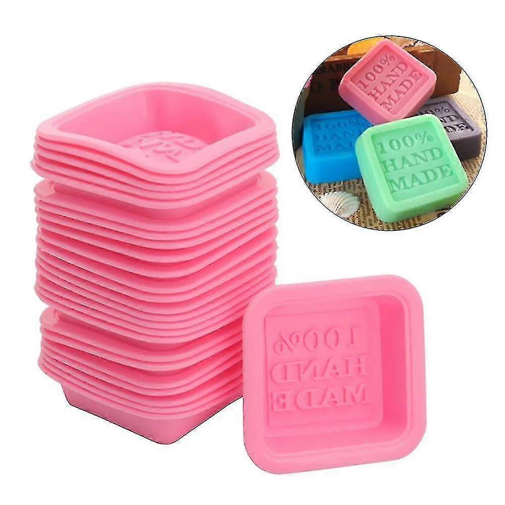 25ks 3D čtvercový tvar ručně vyráběné mýdlové formy