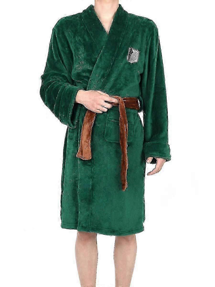 Attack On Titan Cosplay Robe - Red Cloud Print for Autumn and Winter Comfort at Home, Unisex Design