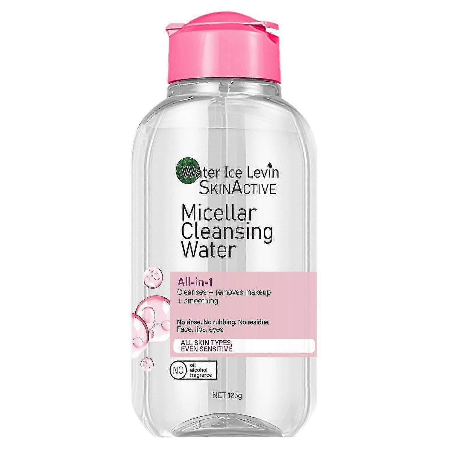 Micellar Cleansing Water, 125ml, All-In-One Hydrating Facial Cleanser & Makeup Remover, For All Skin Types, Vegan, Cruelty Free