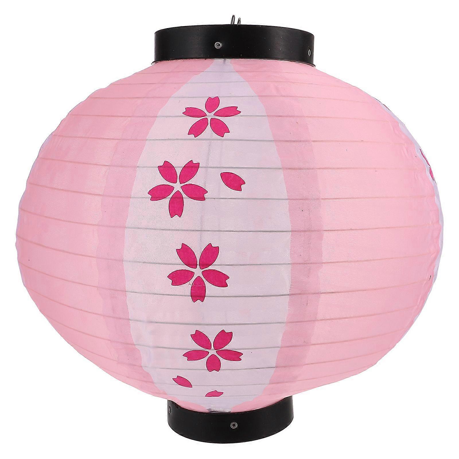 Japanese Cherry Flower Round Lantern Japanese Sakura Hanging Lantern for Decor