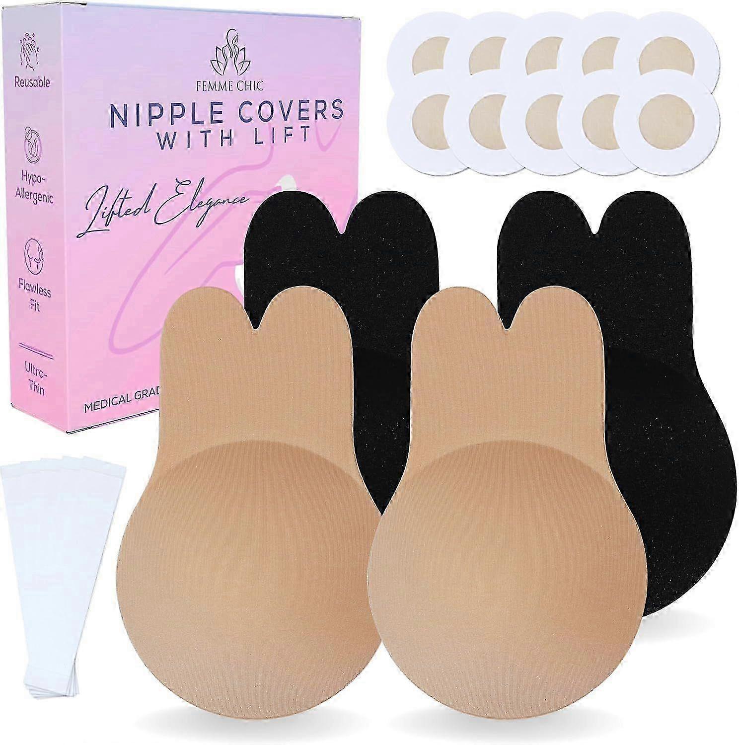 2025 Latest Model Pasties Nipple Covers with Lift - Reusable & Adhesive Breast