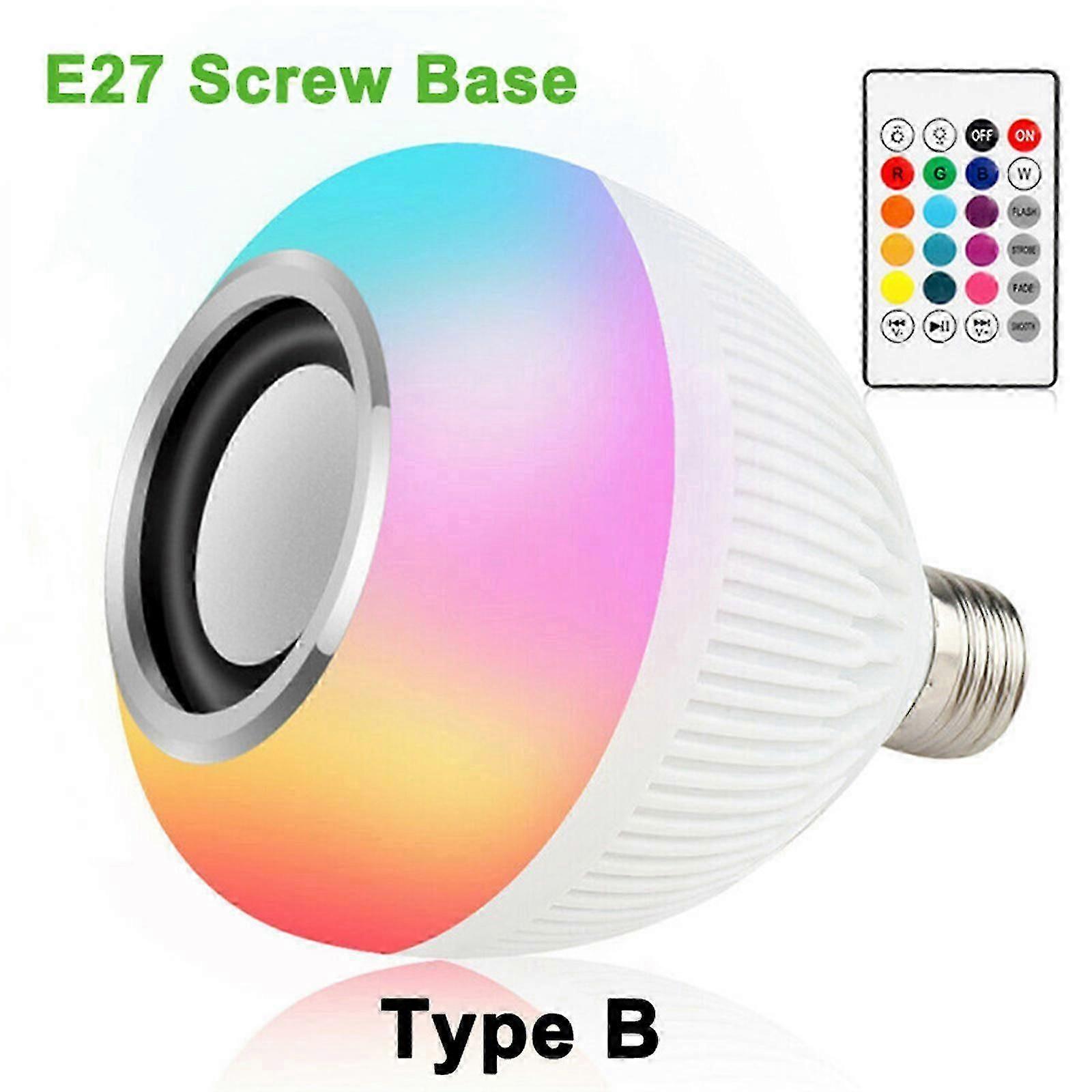 E27 Rgb Wireless Bluetooth Led Light Bulb Remote Control Smart Light 2025