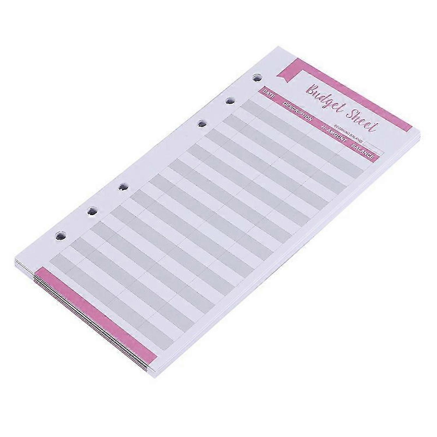 Budget Sheets with Hole 24Pcs for A6 Binder Wallet Pockets Planner