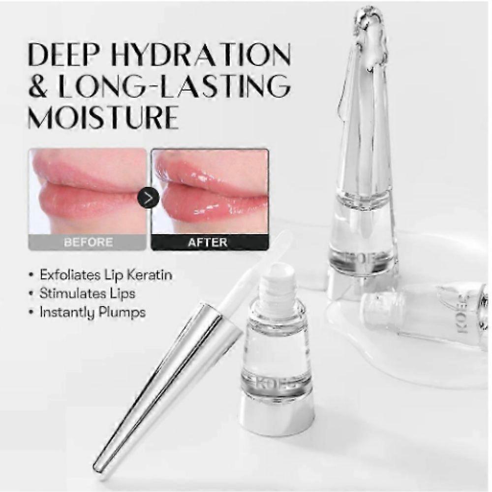 Intense Lip Plumper Gloss - Volumizing Lip Gloss, Anti-Wrinkle Hydrating Lip Gloss, Lip Enhancer Gloss for Dry Lips