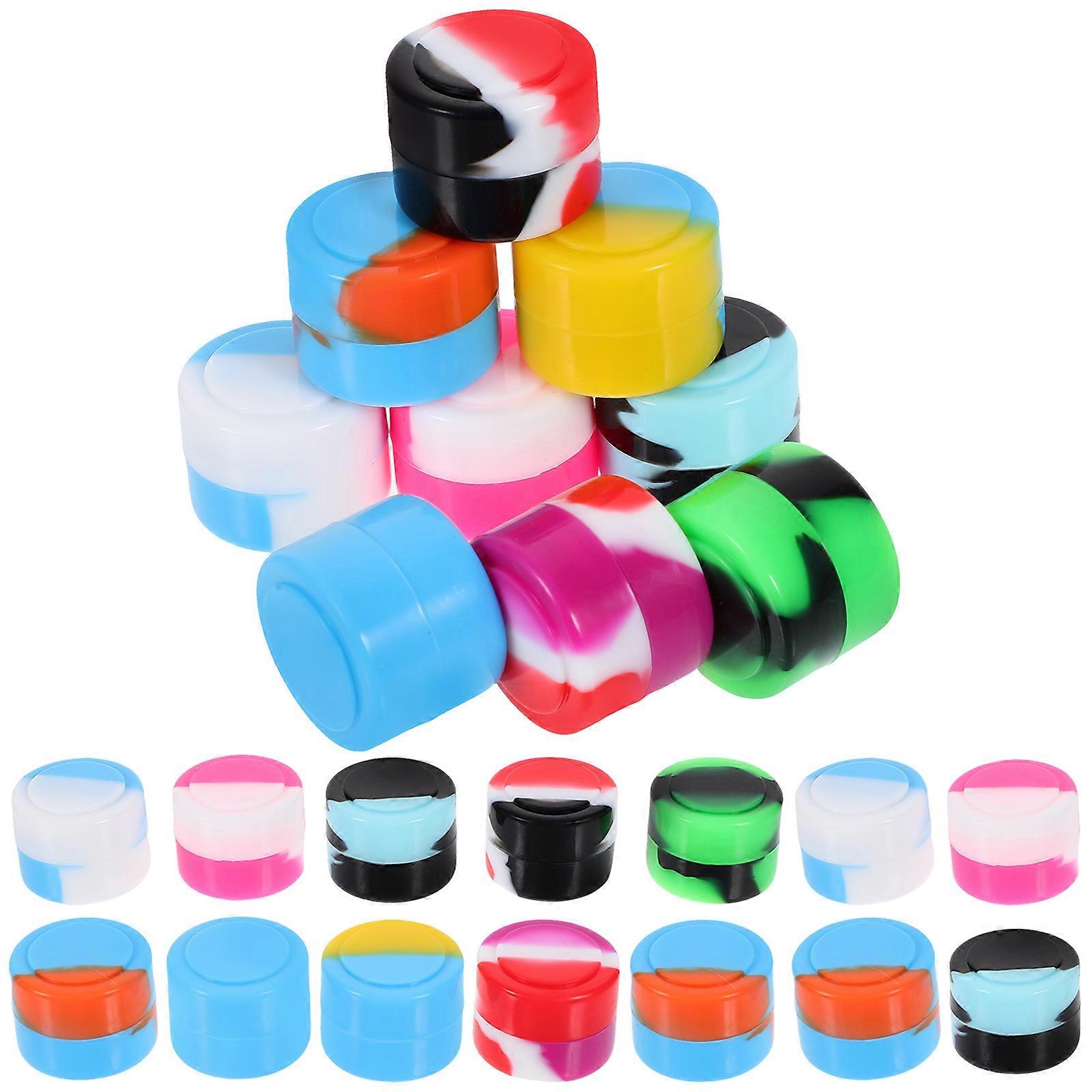 Silicone Boxes Container for Storage 100Pcs Multi Color Portable