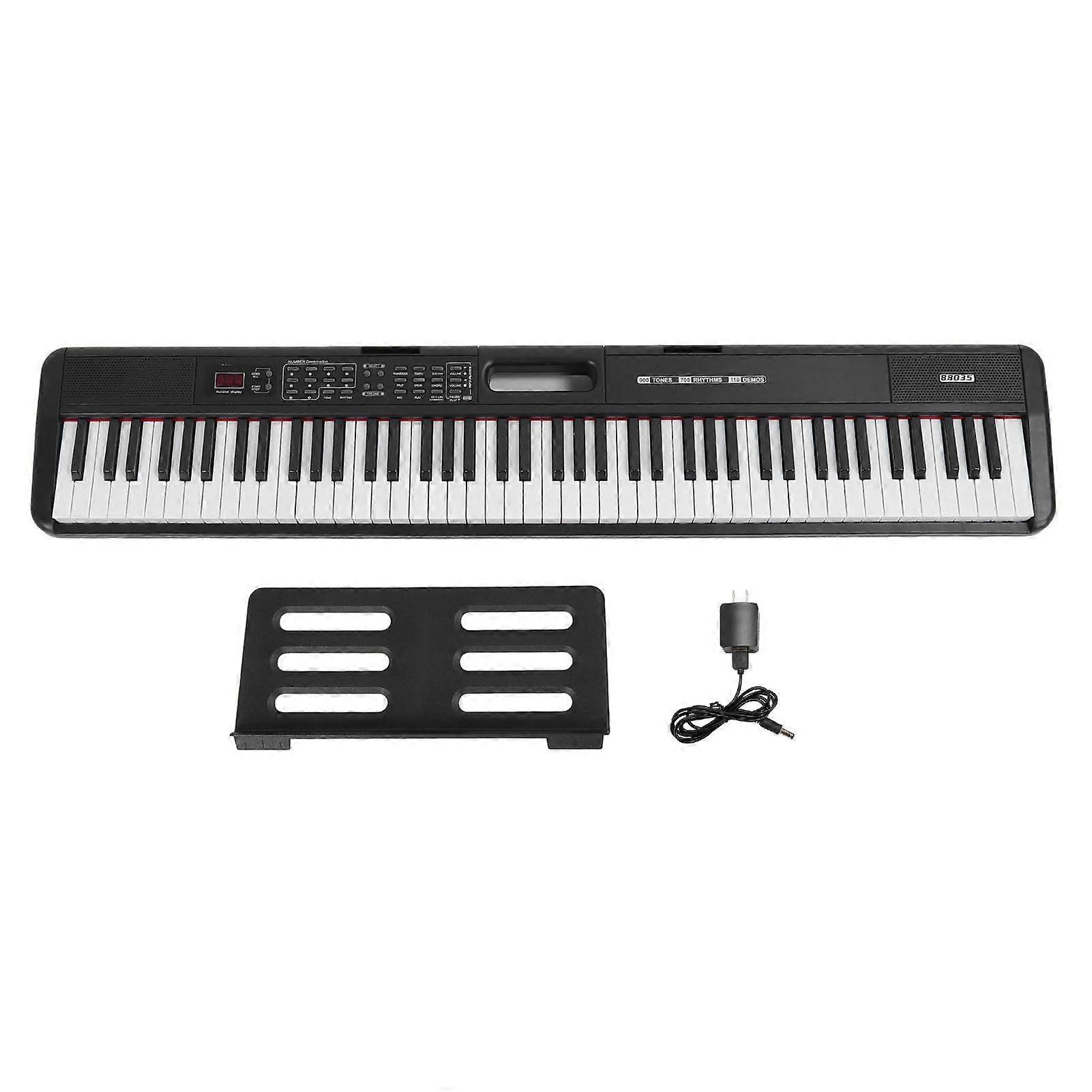 Piano Keyboard 88key 900 Timbres 700 Rhythms 110 Demo Songs Portable Electric Keyboard Kit Gift US Plug